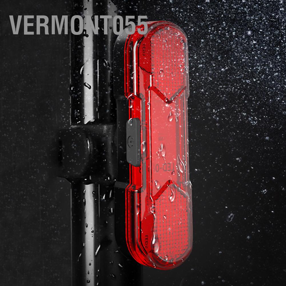 Có thể bán buôn Đèn LED ở đuôi xe đạp có thể sạc lại USB Xe leo núi Cảnh báo an toàn phía sau Vermont055 Hàng giao ngay