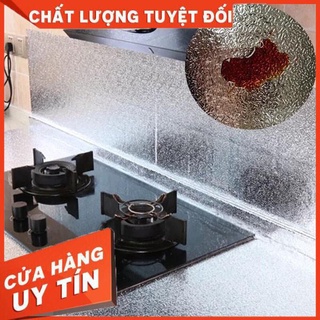 Decal dán bếp cuộn 3mx0.6m - giấy bạc dán bếp tráng nhôm cách nhiệt