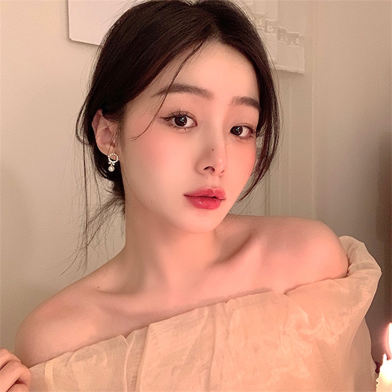 Khuyên Tai Nơ Tua Rua Nhẹ Dịu Dàng Sang Trọng Phong Cách Hàn Quốc Cho Nữ