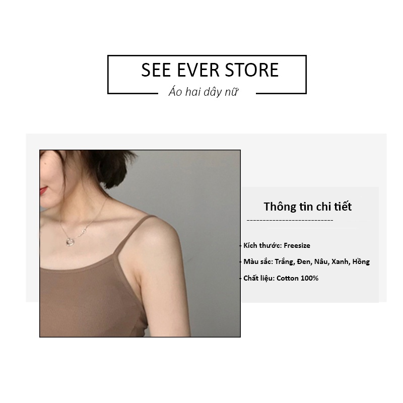 áo 2 dây nữ dáng ôm chất liệu thun co giãn 4 chiều cao cấp được xử lý bề mặt không bai xù | BigBuy360 - bigbuy360.vn