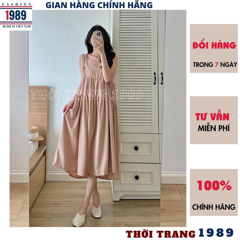 Đầm babydoll 2 dây xòe tầng V10 kiểu dáng hàn quốc tiểu thư bánh bèo dễ thương ,váy công chúa ulzzang chữ a -PHƯƠNG 1989