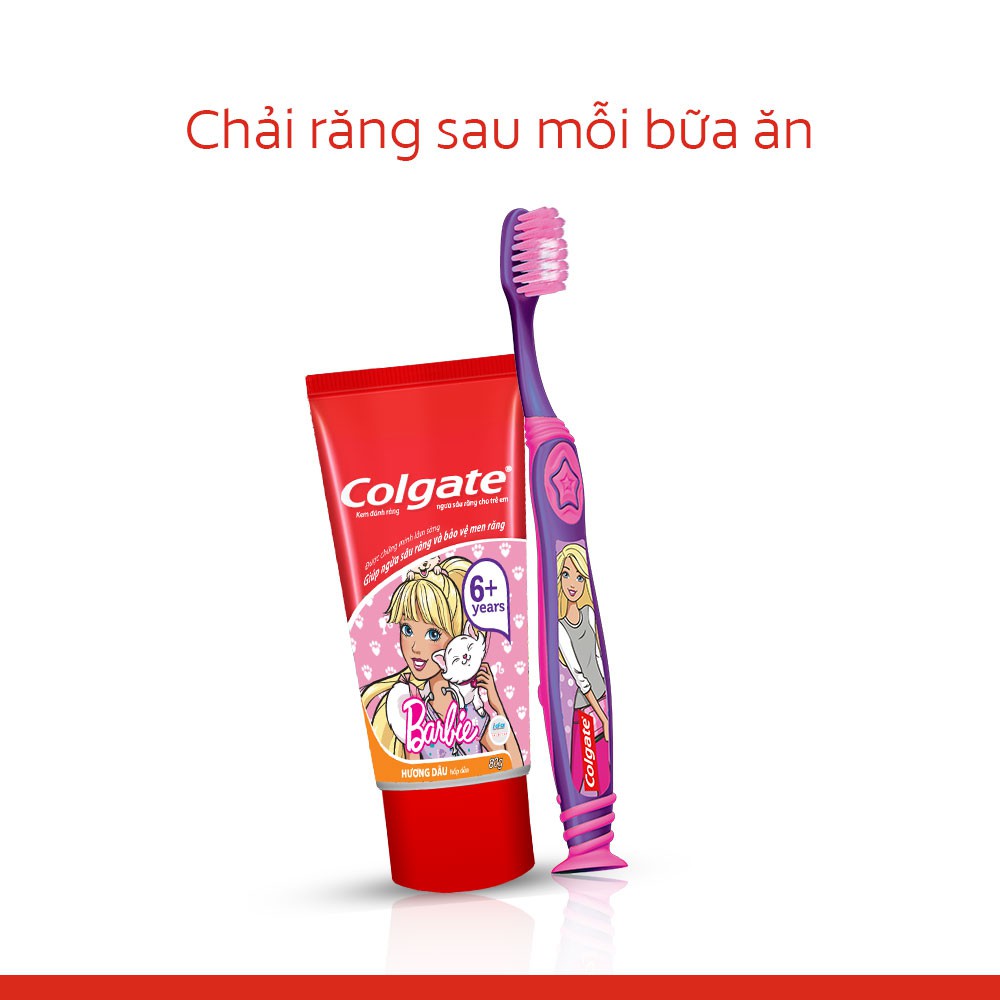 Bộ 2 Kem đánh răng Colgate 40g và Bàn chải Colgate Barbie cho trẻ em