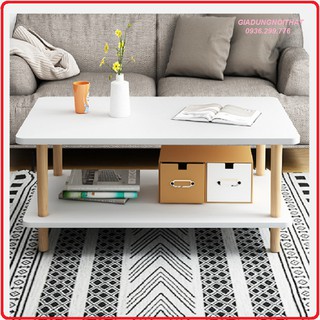 X011 BÀN TRÀ SOFA GỖ 1.2M - BÀN TRÀ GỖ 2 TẦNG 1.2M