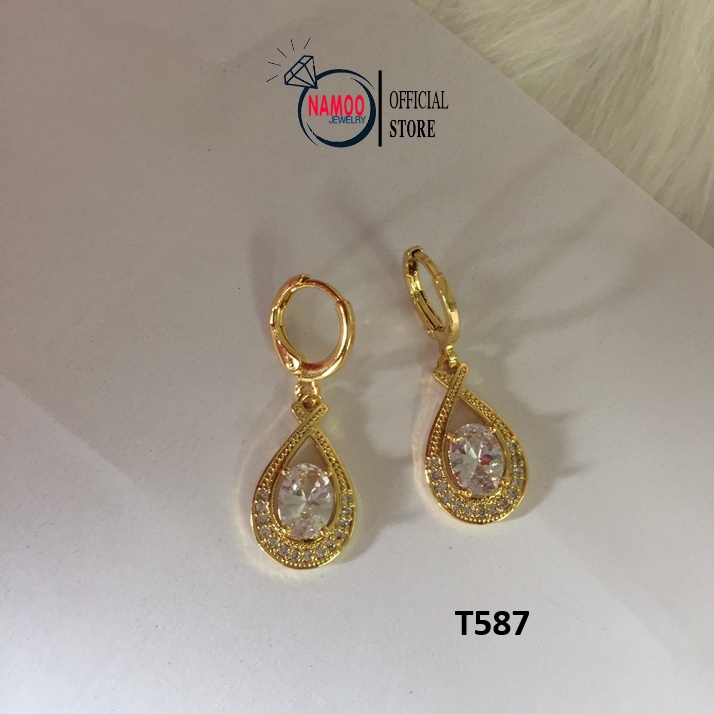 Bông Tai Đính Đá Nữ T587 NaMoo Jewelry