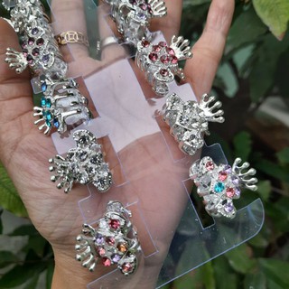 Kẹp đỉnh,kẹp mái đính đá 2.5cm(được chọn màu)