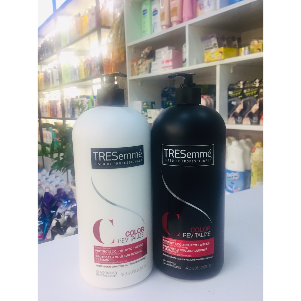 DẦU GỘI DẦU XẢ TRESEMME MỸ C COLOR REVITALIZE SHAMPOO & CONDITIONER DÀNH CHO TÓC NHUỘM MÀU 1L15