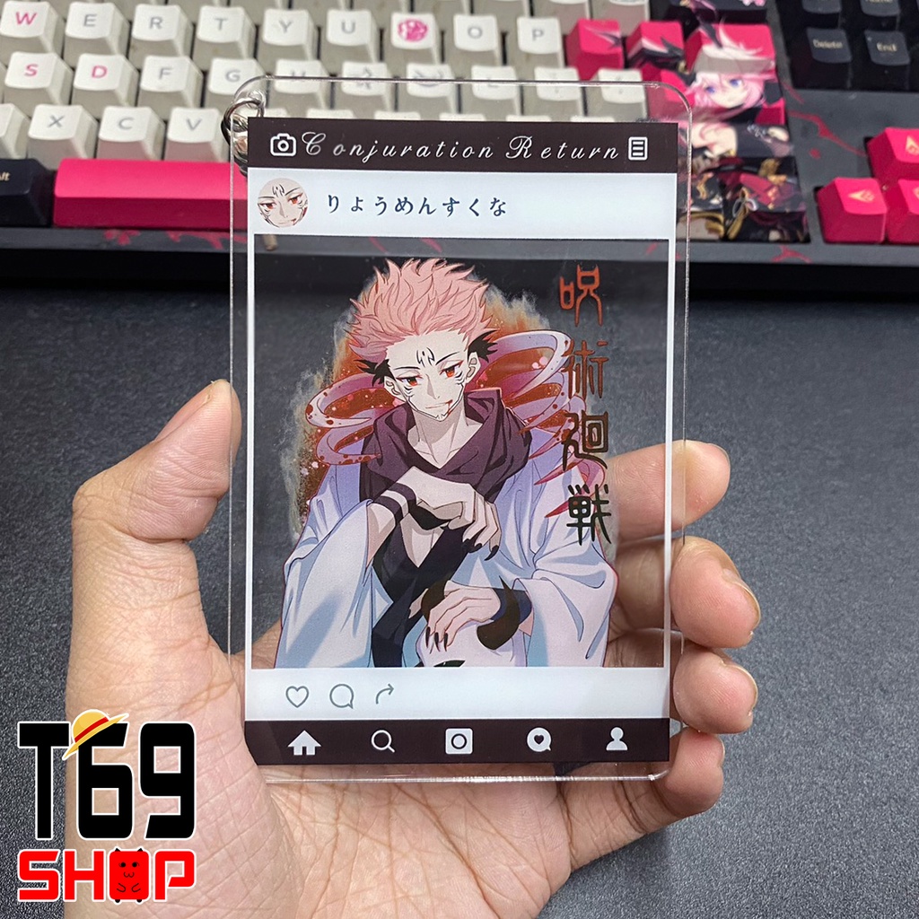 Móc khóa mica anime Jujutsu Kaisen - Insta Ver Size lớn (Loại cao cấp - Hình in ép giữa 2 mặt mica)