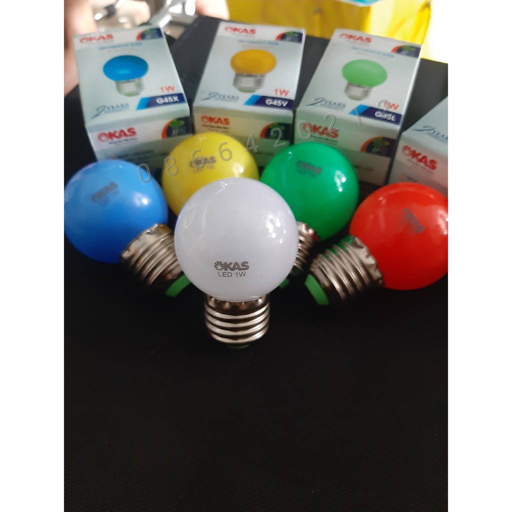 Bóng đèn led 1W trái chanh Okas G45