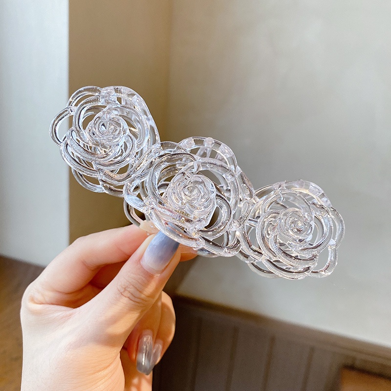 Kẹp Tóc Móng Vuốt Hình Hoa Trà Sang Trọng Cho Nữ