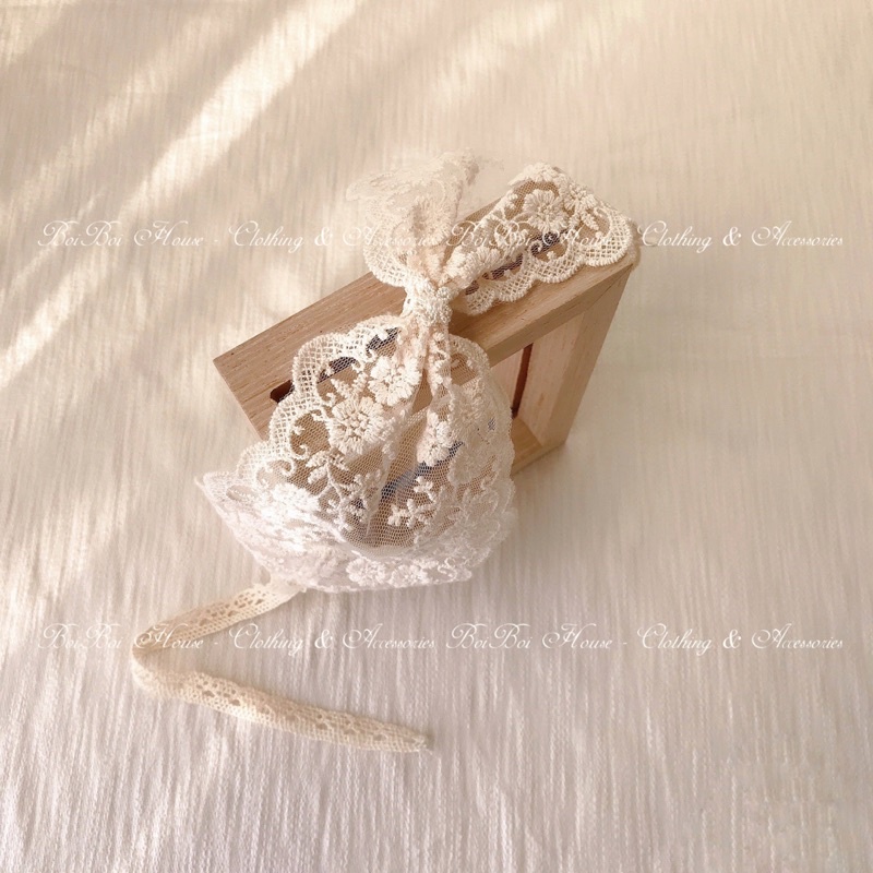 ẢNH THẬT] Turban, băng đô nơ ren cho bé thiết kế style Korea