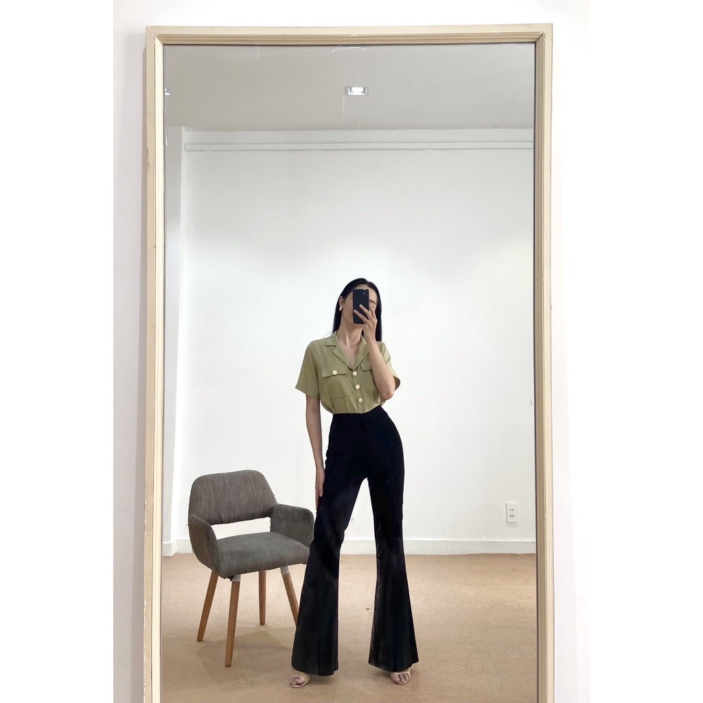 Quần tây ống loe thiết kế, High Rise Pants - Orli Label