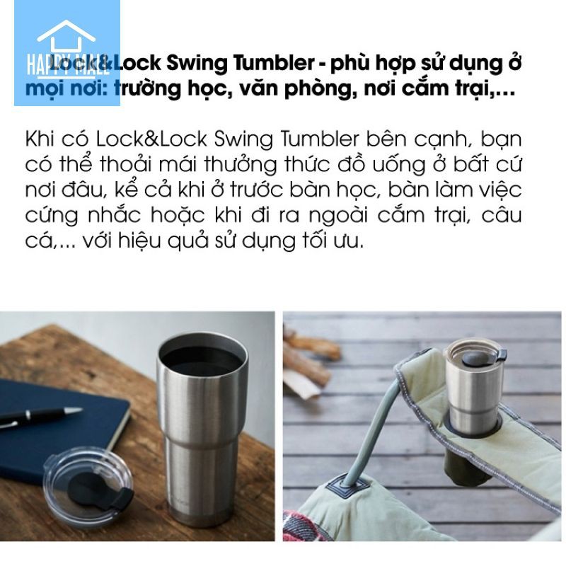 Ly Giữ Nhiệt Lock&Lock Swing Tumbler nhiều dung tích nhiều màu LHC4179 LHC4136 LHC4137 LHC4138