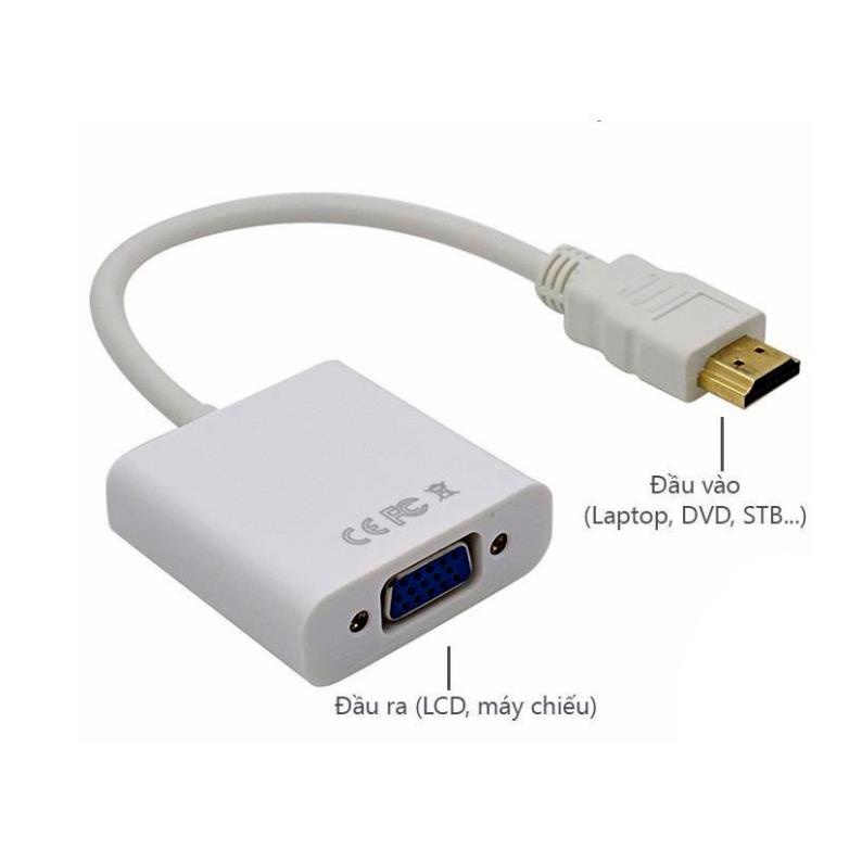 Hdmi To Vga, Cáp Chuyển Hdmi Sang Vga Cho Pc,Laptop, Máy Chiếu Cao Cấp Độ Dài 20Cm