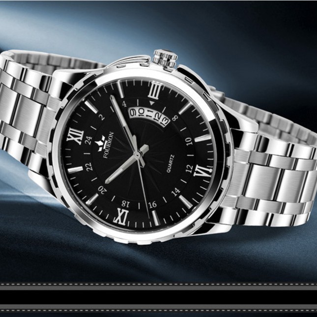 FULL BOX) Đồng Hồ Nam FOURRON Phiên Bản Doanh Nhân Dây Hợp Kim Thép Cao Cấp + Tặng Hộp và Pin | BigBuy360 - bigbuy360.vn