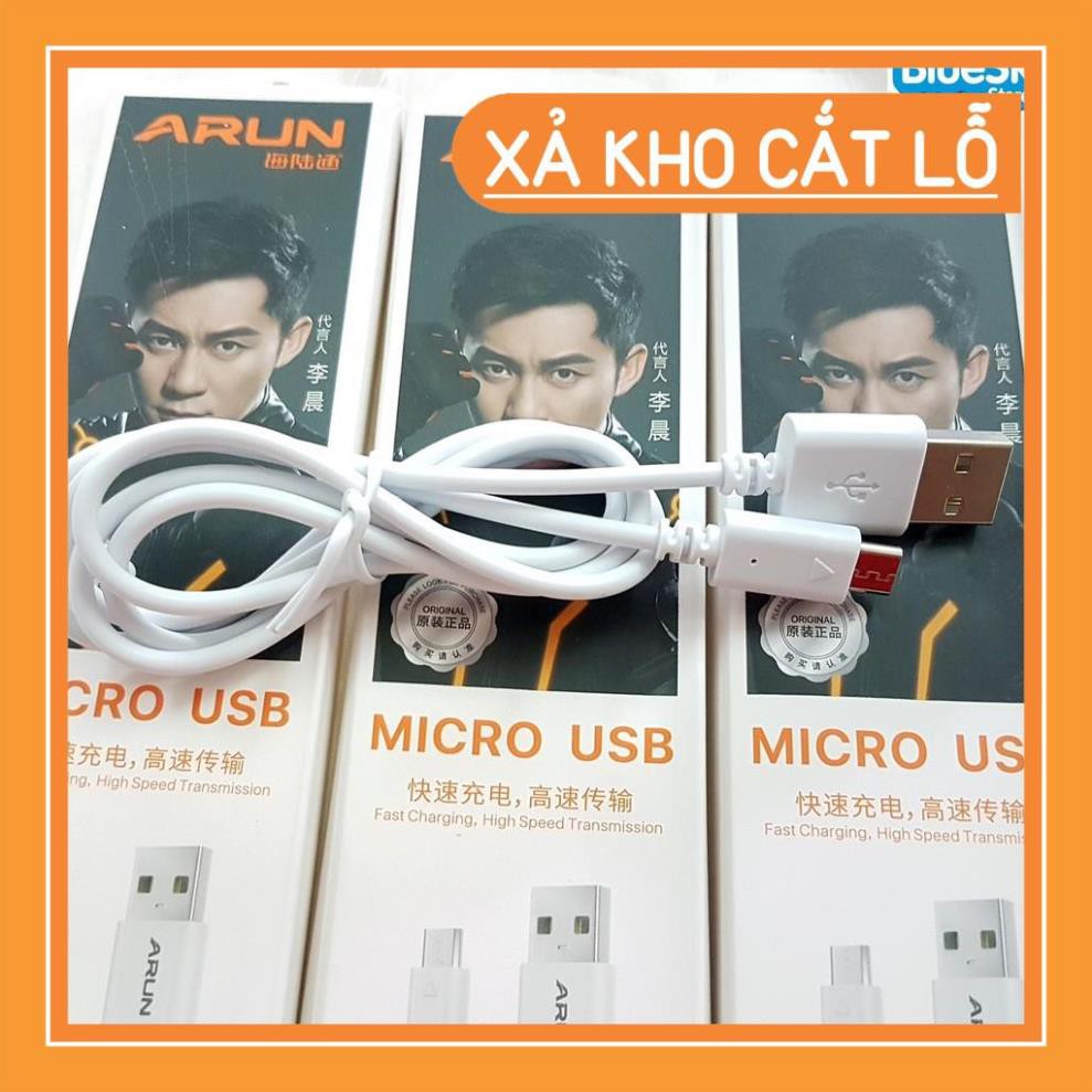 Siêu boommmm Cáp sạc Arun MicroUSB dành cho Các Dòng Android dài 1m,Dây Chính Hiệu Sạc Nhanh, ít Lỗi