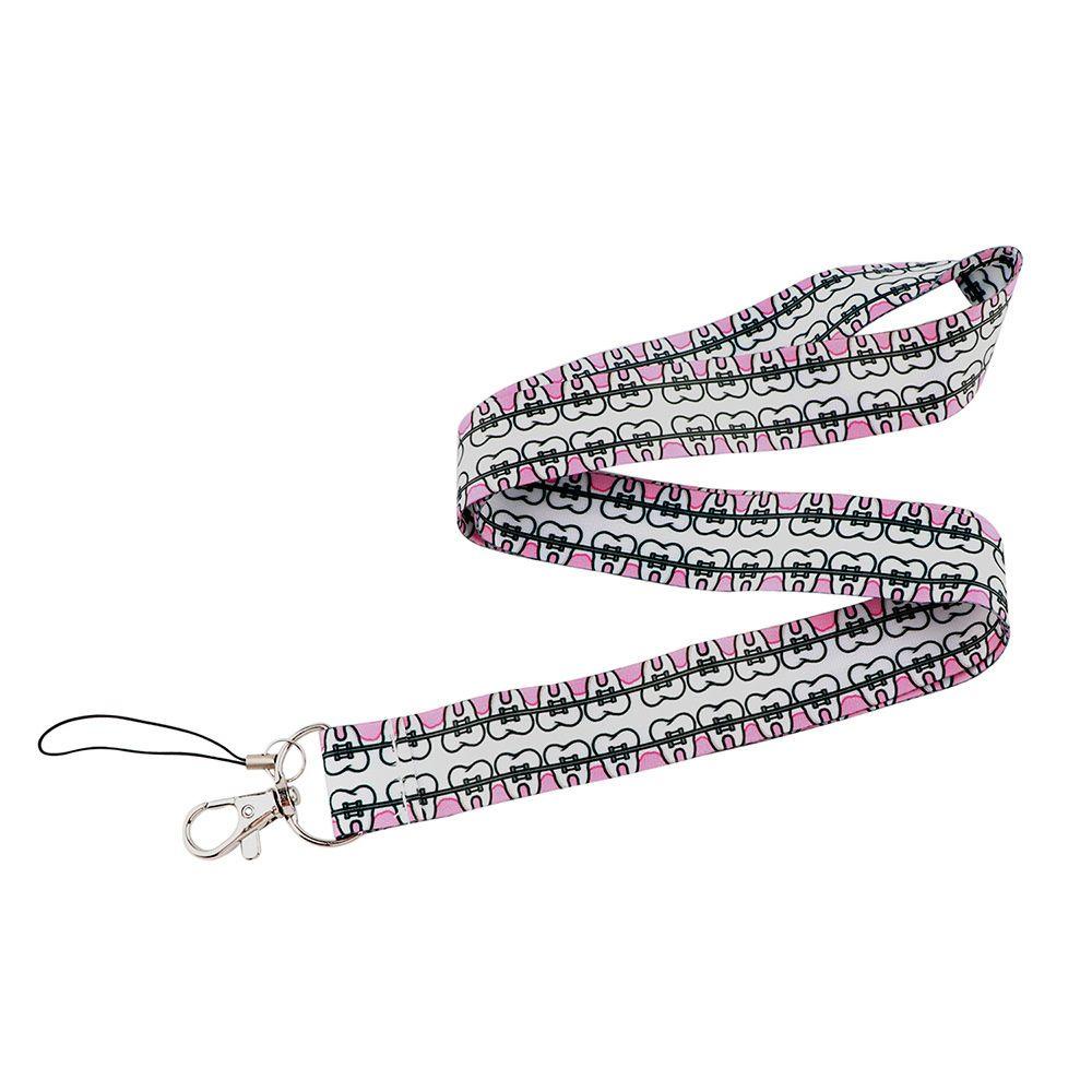 Dây Đeo Điện Thoại / Thẻ ID / Máy Ảnh Họa Tiết Răng Hoa Cúc Phối Ruy Băng Dễ Thương