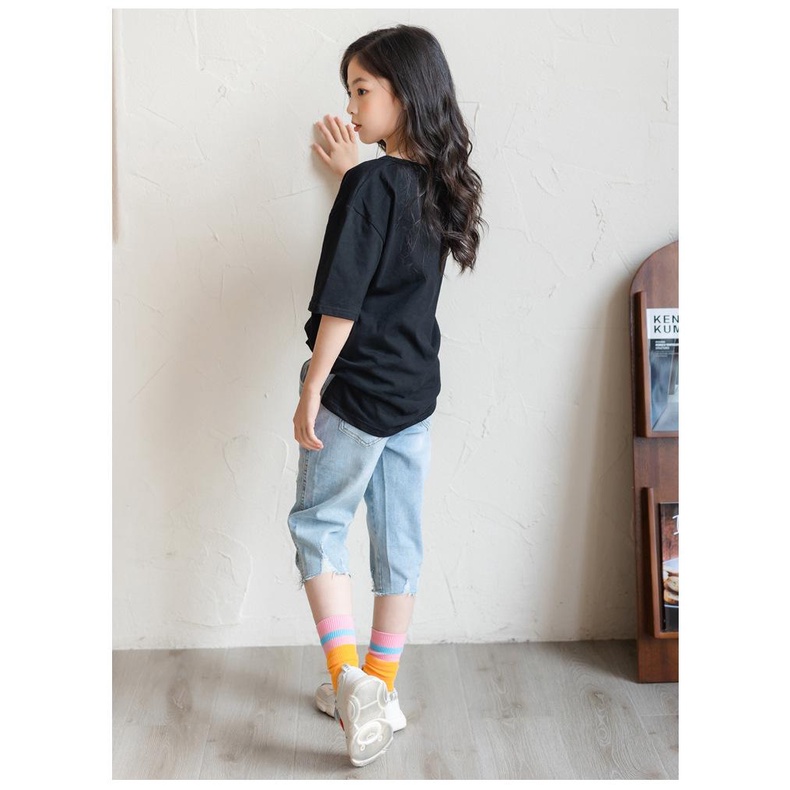 Quần jeans lửng bé gái hàng quảng châu chất xịn đẹp Shushibaby
