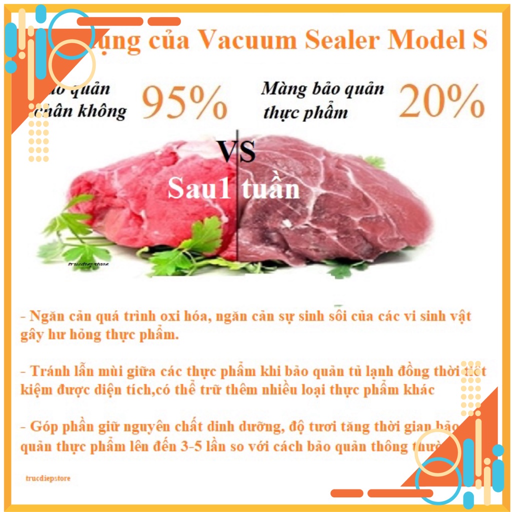 Máy Hút Chân Không Vacuum Sealer Bảo Quản Thực Phẩm
