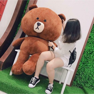 💝💝Gấu Bông Brown Cao Cấp 95cm và 1m1 Vỏ Nhung Mềm Mịn Co Dãn 4 Chiều