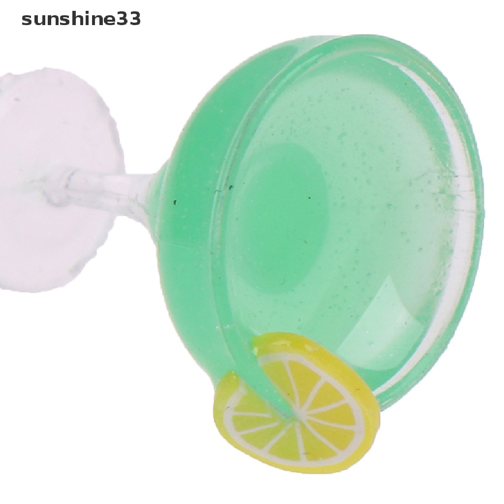 Ly Cocktail Bằng Nhựa Resin Tỷ Lệ 1 / 12 Trang Trí Nhà Búp Bê