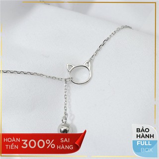 Dây chuyền bạc mèo chuông s925 shop uy tín free ship toàn quốc giao hàng nhanh nhanh
