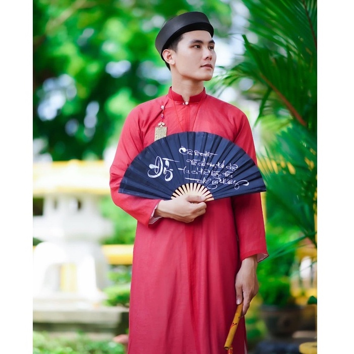 Áo tấc nam, áo ngũ thân tay chẽn vải xước mịn cao cấp- cổ phục Việt Nam