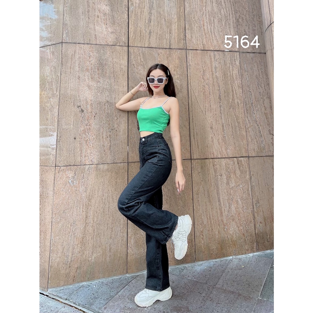 [ KHỎE KHOẮN ] QUẦN JEANS ỐNG RỘNG NỮ LƯNG CAO LAI CUỐN 2 TÚI TRƯỚC CHÉO MÀU XÁM ĐẬM CAO CẤP HADI SIÊU HOT HIT VẢI ĐẸP