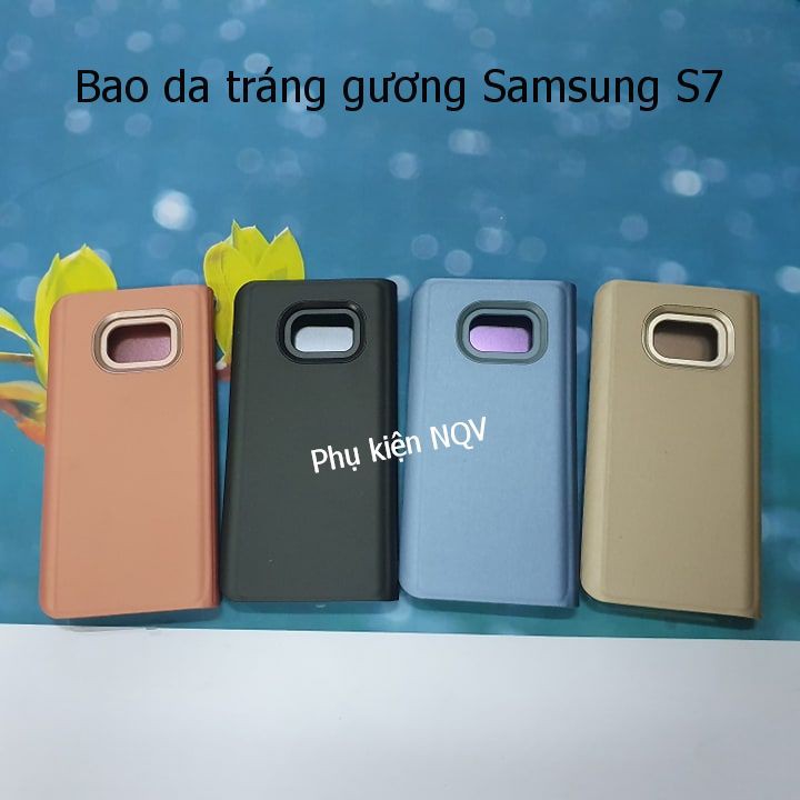 Samsung S7|| Bao Da Clear View Standing Samsung S7- Pk NQV