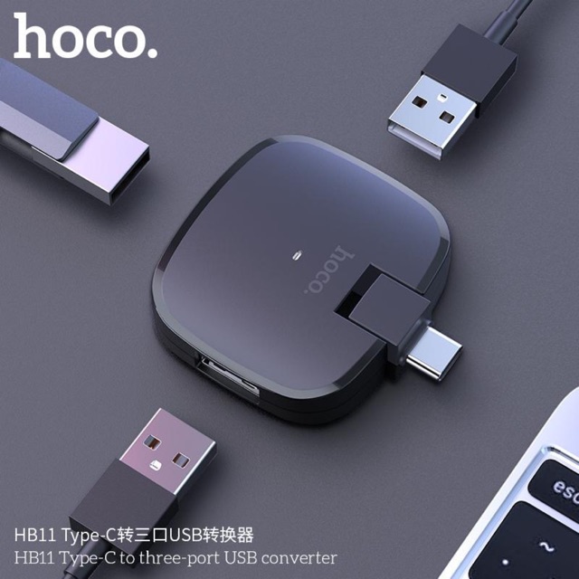 HUB chia ổ usb chân type C cho MacBook Pro hoặc điện thoại đời mới