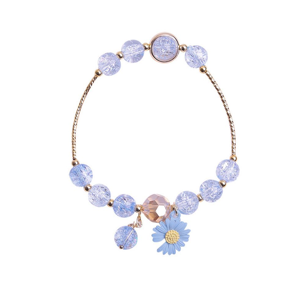 Vòng tay chuỗi hạt tròn màu sắc phong cách Hàn Quốc cho nữ