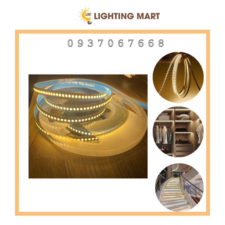 Đèn Led dây dán 5M 12V 2835 240LED/M (Chưa bao gồm nguồn) - Đèn Led sử dụng trang trí phòng ngủ, trang trí tủ kệ