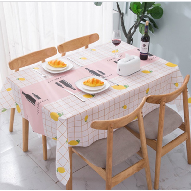 KHĂN TRẢI BÀN NHỰA PVC trải bàn ăn dễ lau bẩn, khăn decor bàn học bàn tiệc trang trí chụp ảnh