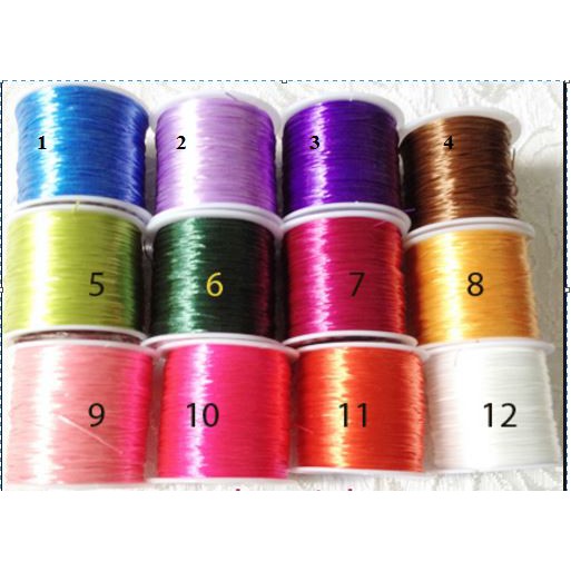 Cuộn lớn 60m Dây cước thun lụa xỏ vòng hạt