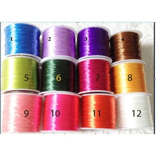 cuộn lớn 60m Dây cước thun lụa xỏ vòng hạt