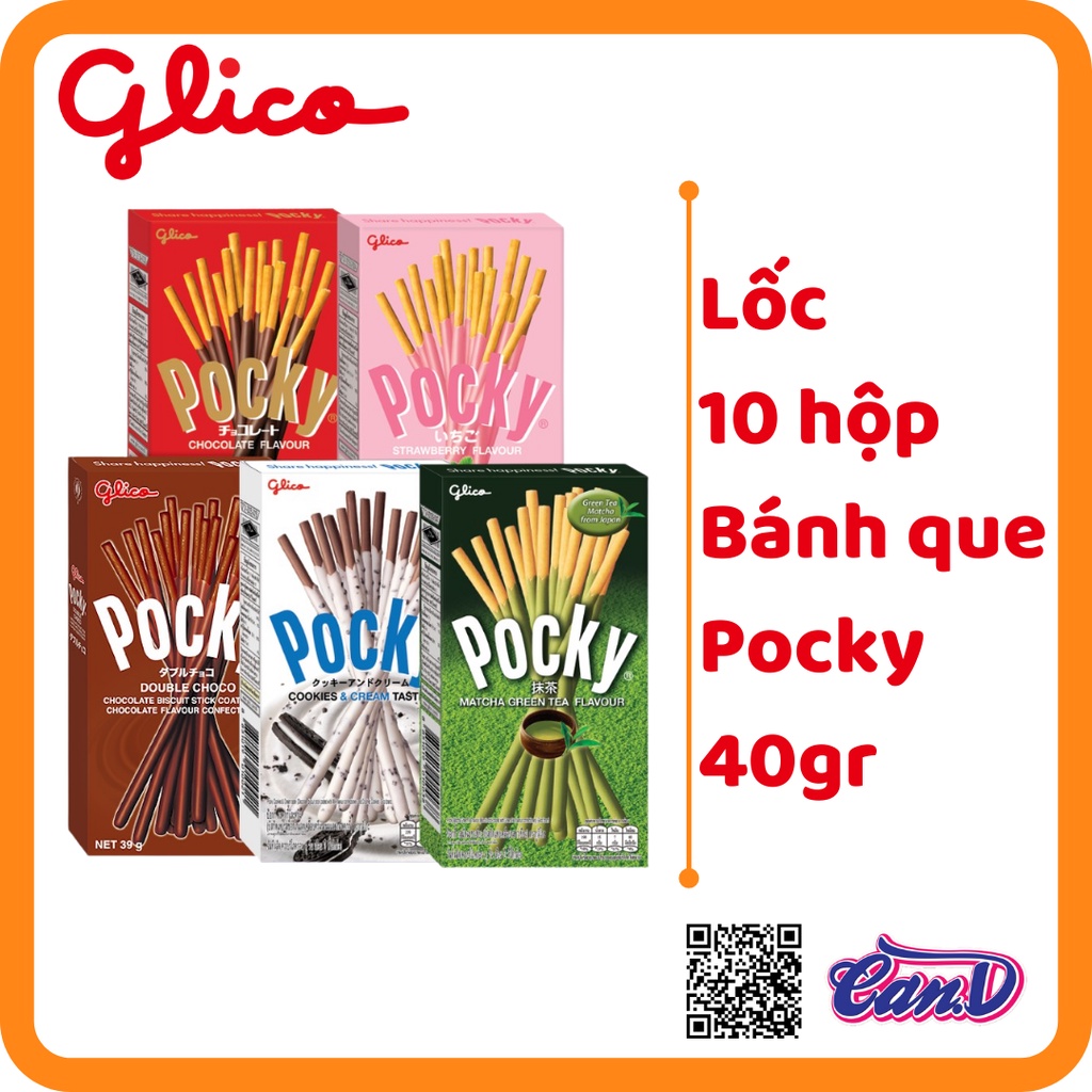 ( Bán sỉ ) Lốc 10 hộp Bánh que Pocky hộp 40gr