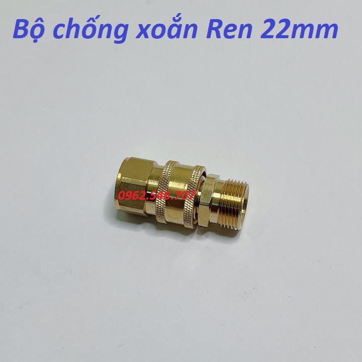 Khớp nối nhanh, Khớp nhanh máy rửa xe ren 22mm, Chống xoắn dây rửa xe