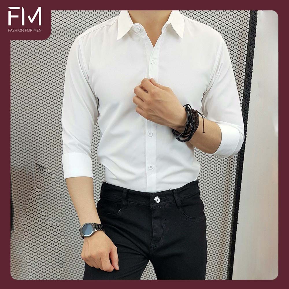 Áo sơ mi nam dài tay chất vải mềm mát, thấm hút mồ hôi – FORMEN SHOP – FMHX005