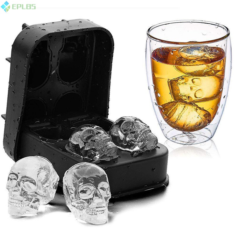 Khuôn Silicon Làm Đá Hình Đầu Lâu 3d