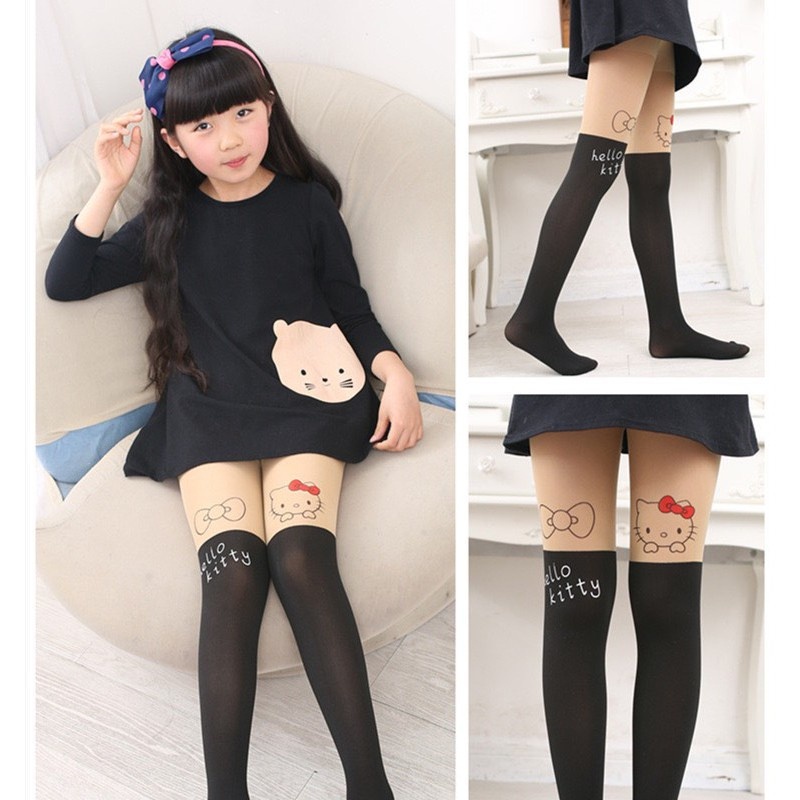 Quần tất giả bốt cho bé gái in các nhân vật hoạt hình mickey và kitty