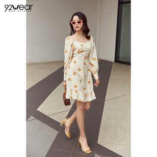 Đầm xòe dài tay bèo gấu DEW0644 92WEAR