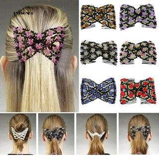 Lược cài nơ đan chéo dây độc đáo đính đá sang trọng nữ tính