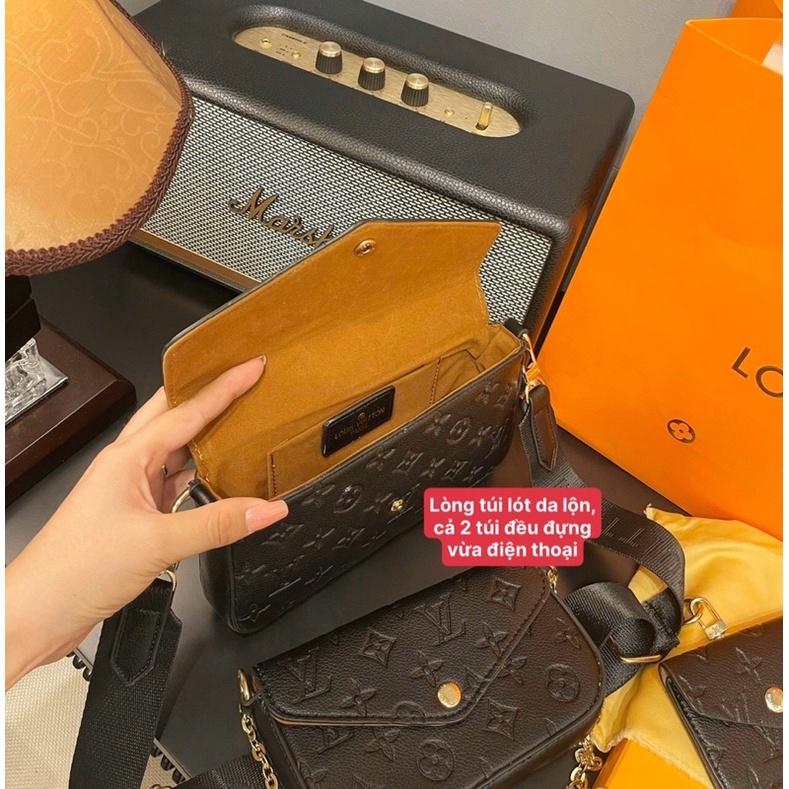 [SALE SỐC] Set 3 món đen Eo Vii sale cực rẻ chất đẹp đeo chéo đeo vai(không hộp)