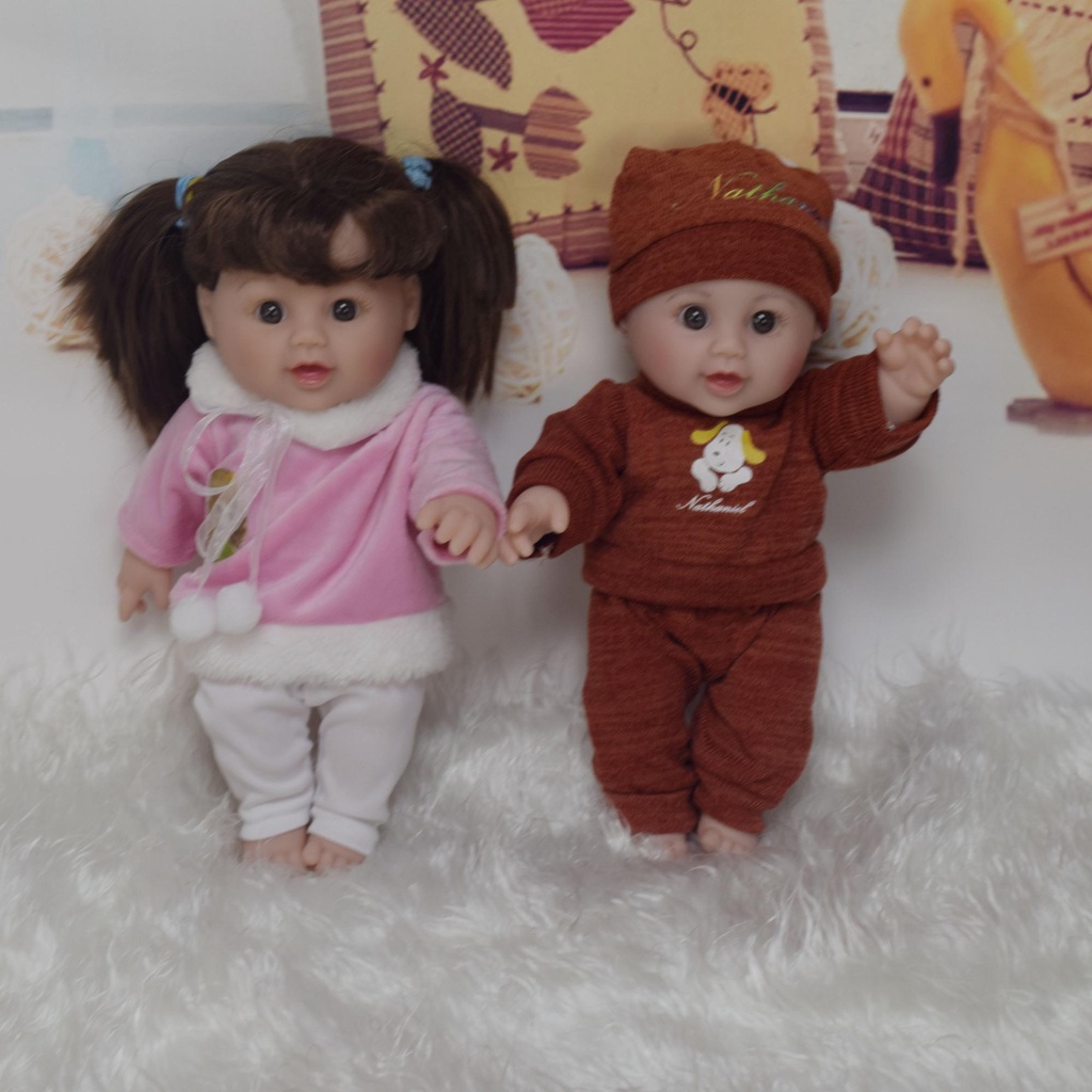 Búp Bê Tái Sinh Nhựa Mềm Nathaniel 30 Cm 12 inch Reborn Doll  Đồ Chơi Cho Bé Silicone Vynil