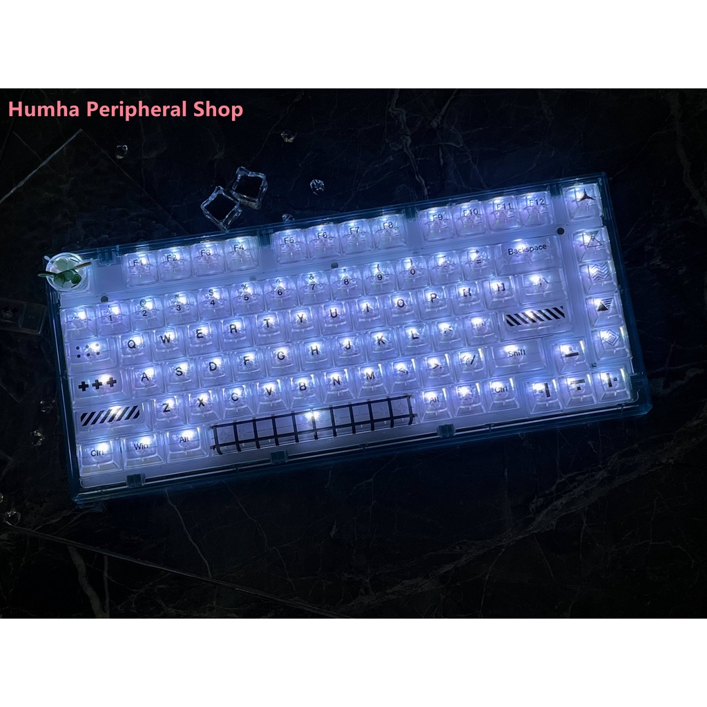 Bàn Phím Cơ Humha 142 Phím Chất Liệu PC Nhuộm Màu KCA profile Trong Suốt