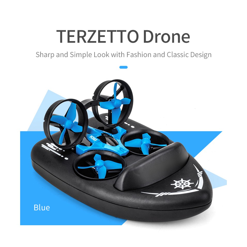 JJRC H36F 2 trong 1 RC Drone & Hovercraft-4CH Điều khiển từ xa, Chế độ không đầu Đồ chơi thuyền tốc 