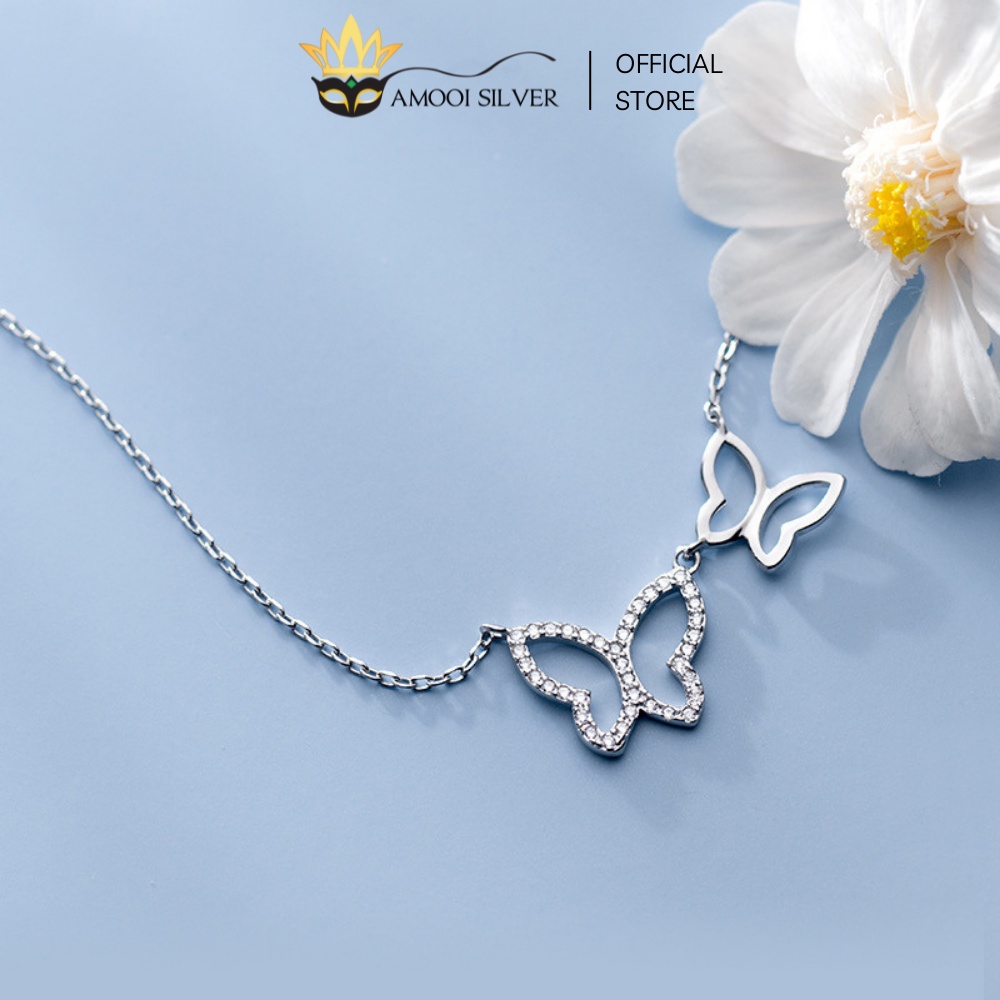 Dây chuyền bạc S925 đôi bướm - Amooi Silver AD170