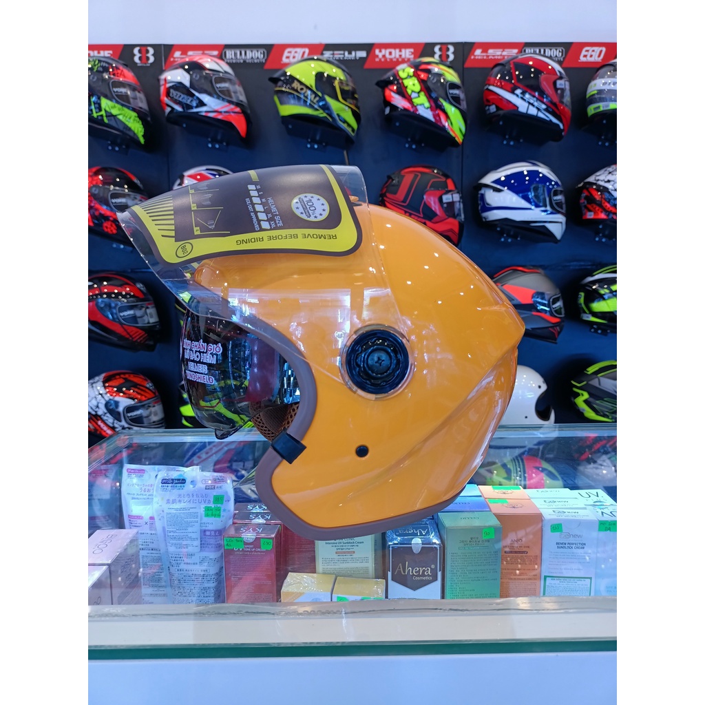 Mũ Bảo Hiểm 3/4 Đầu Napoli N125 Hai Kính Đi Được Cả Ngày và Đêm