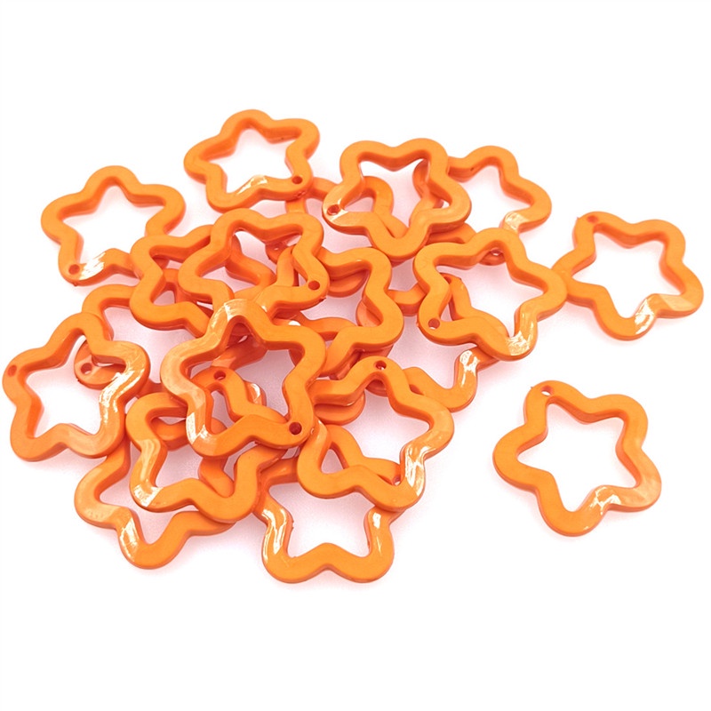 Set 10 Hạt Cườm Acrylic Hình Ngôi Sao Màu Kẹo 30mm Làm Trang Sức Thời Trang DIY