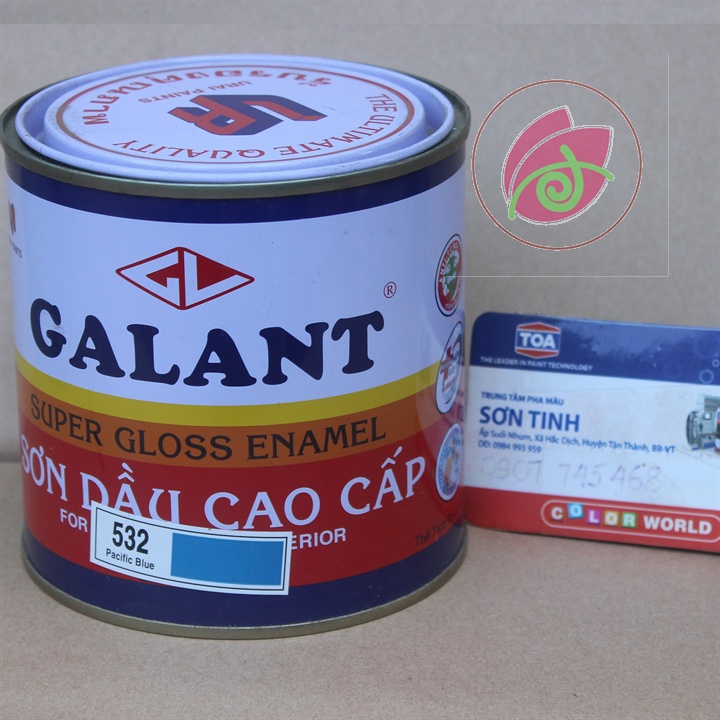 Sơn dầu galant màu XANH DƯƠNG NƯỚC BIỂN 532 PACIFIC BLUE 800ml