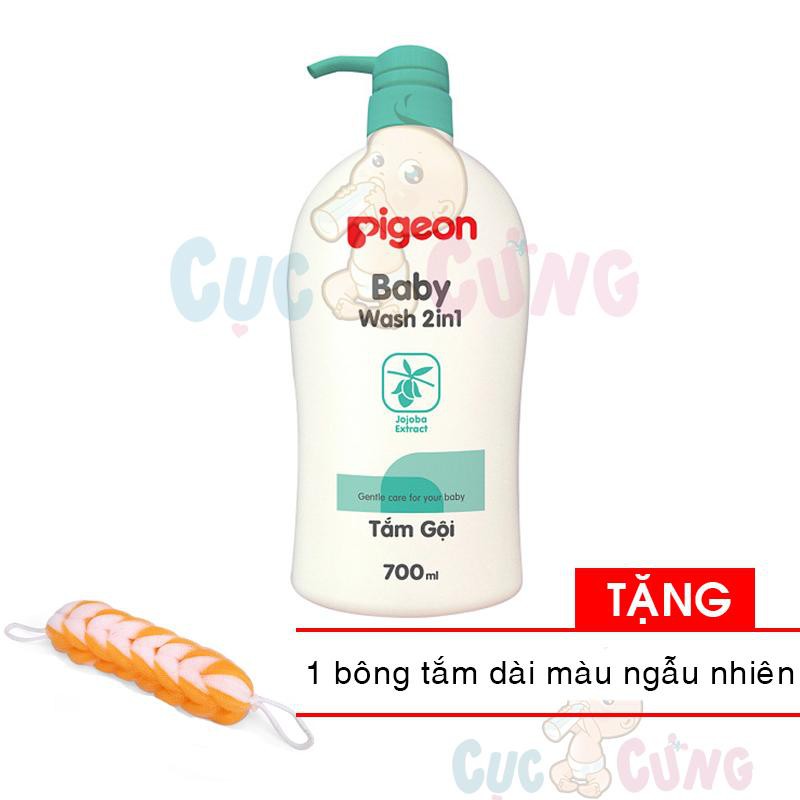 Sữa tắm gội Pigeon jojoba - Màu xanh 700ml Tặng 1 bông tắm dạng dài màu  ngẫu nhiên - sua tam goiDầu gội | Shopee Việt Nam